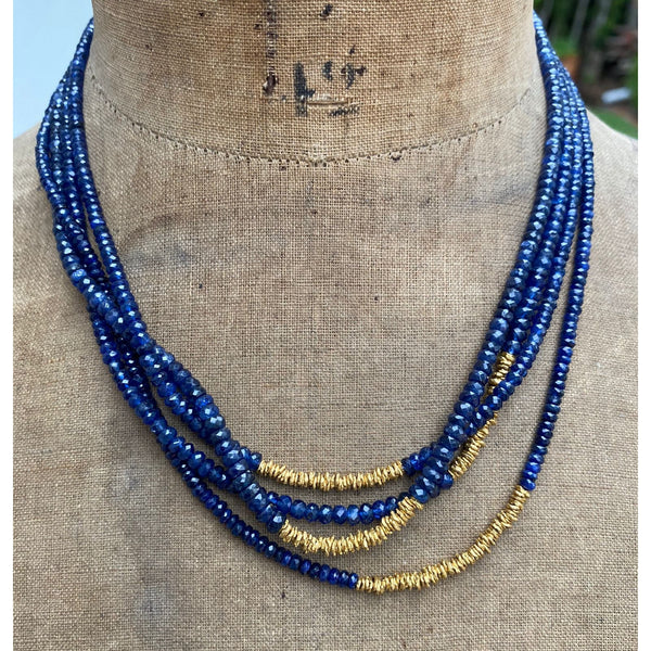 Strand Of Sapphire Beads Necklace