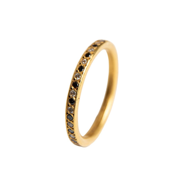 BLACK AND WHITE DIAMOND BAND