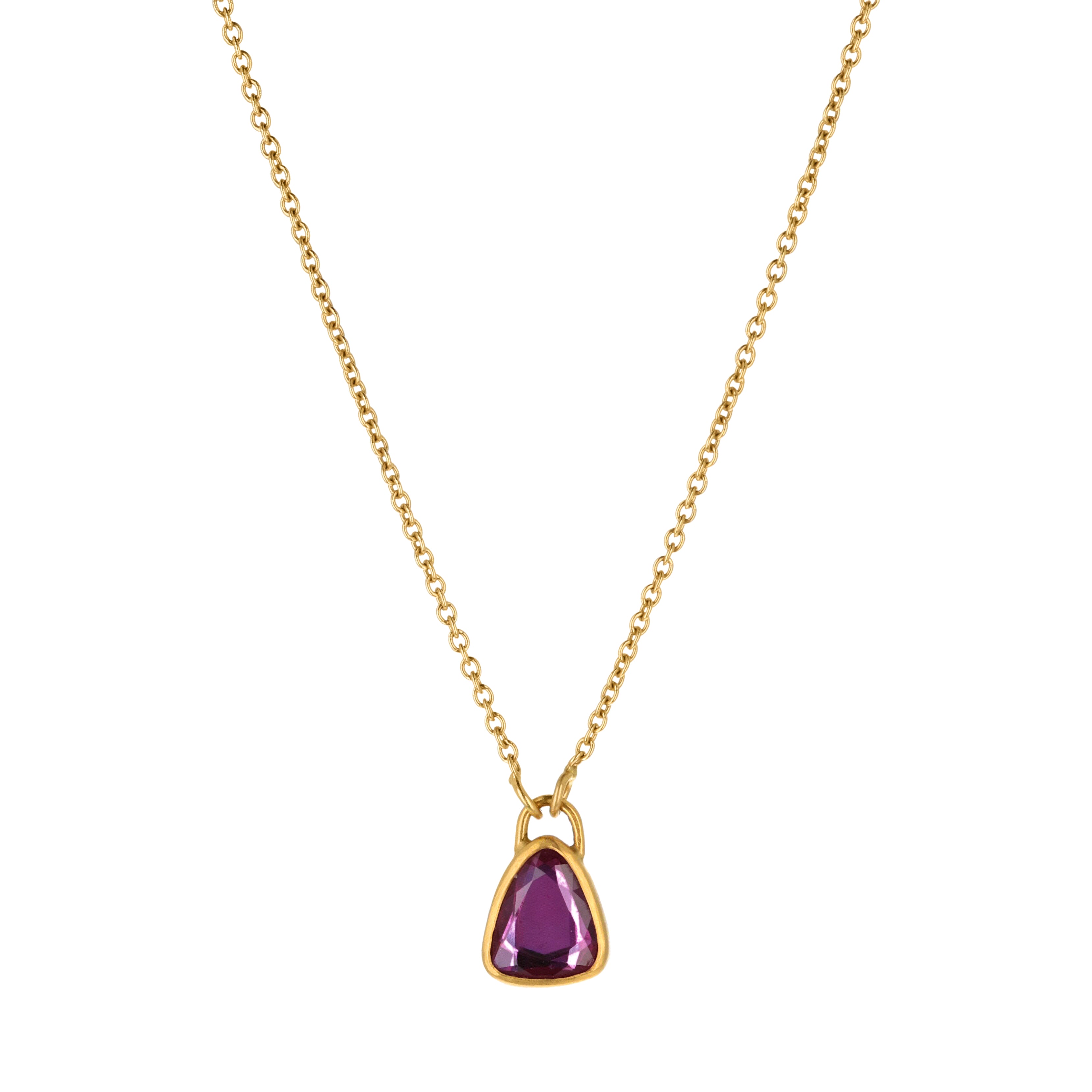 Ruby Triangular Pendants Triangular Ruby Pendant Necklace | Eli Halili