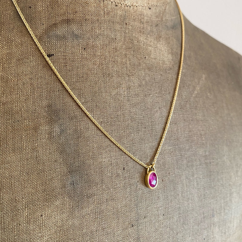 Jared The Galleria Of Jewelry Lab-Created Ruby Necklace 10K Rose Gold |  Bridge Street Town Centre