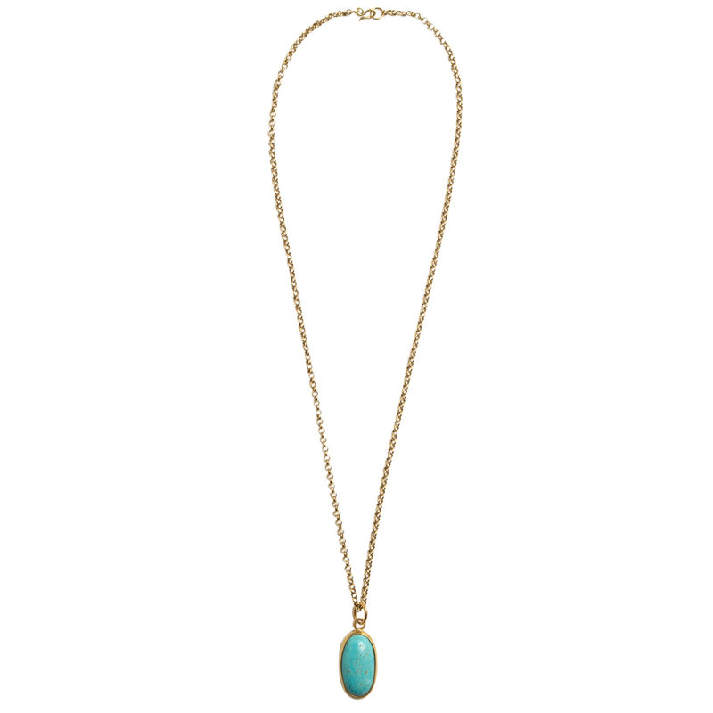 OVAL TURQUOISE NECKLACE