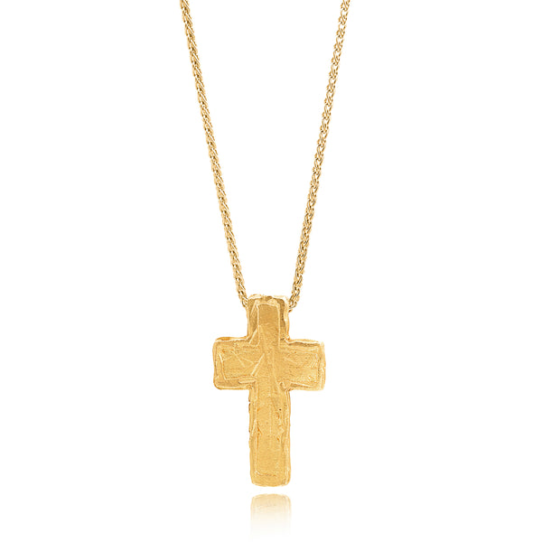 LAYERED GOLD CROSS NECKLACE