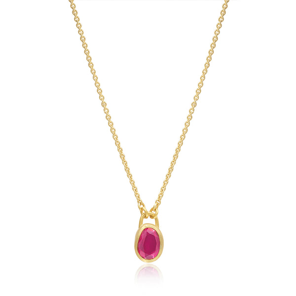 ROSE CUT RUBY NECKLACE