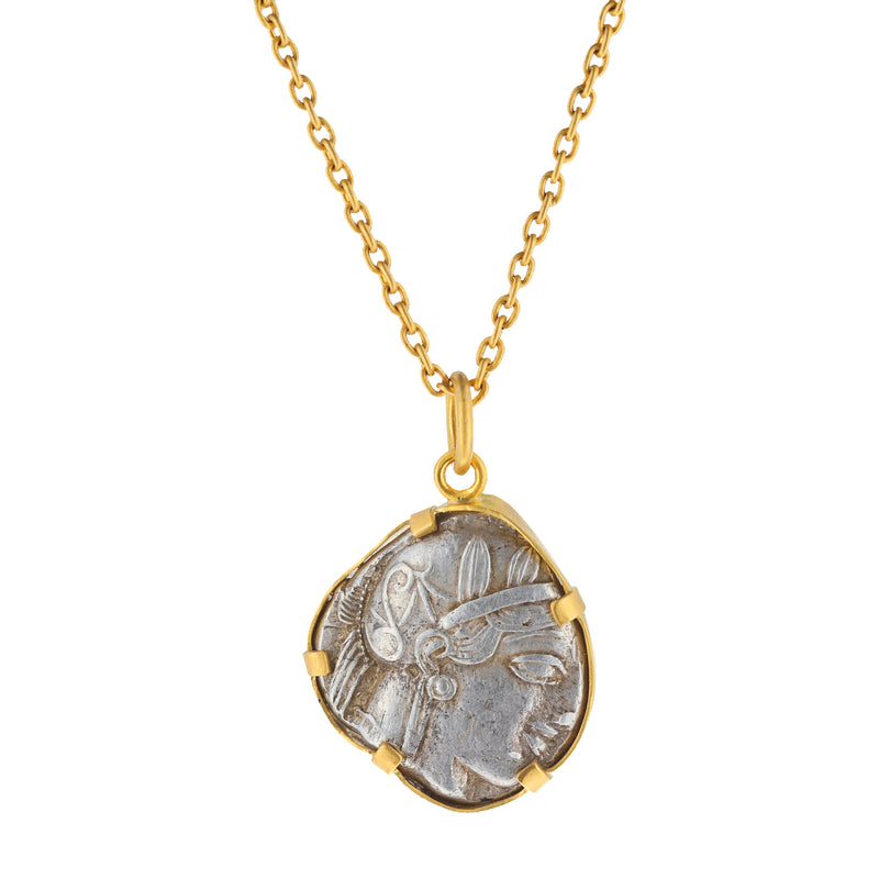 OWL OF ATHENA COIN NECKLACE