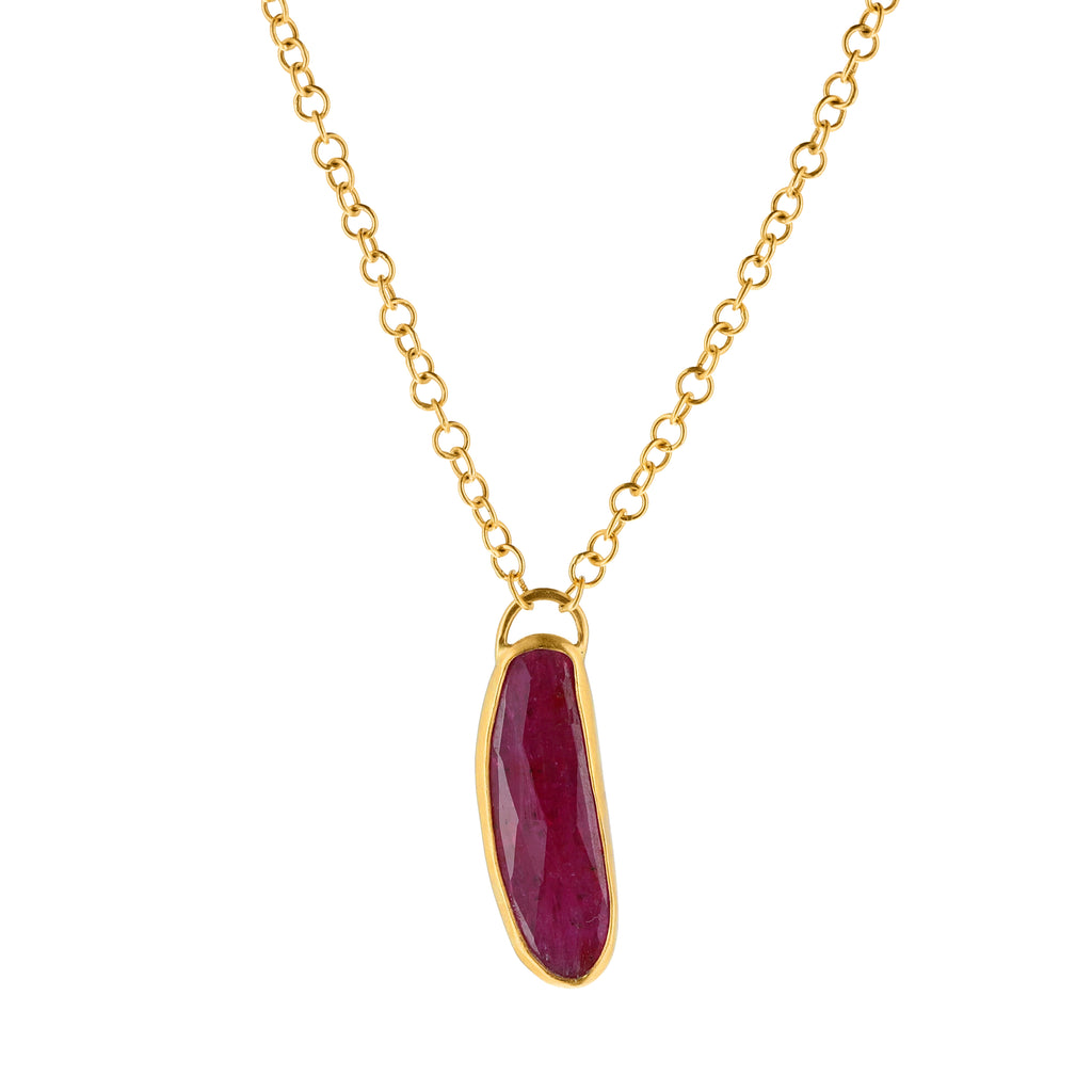 RUBY PENDANT NECKLACE