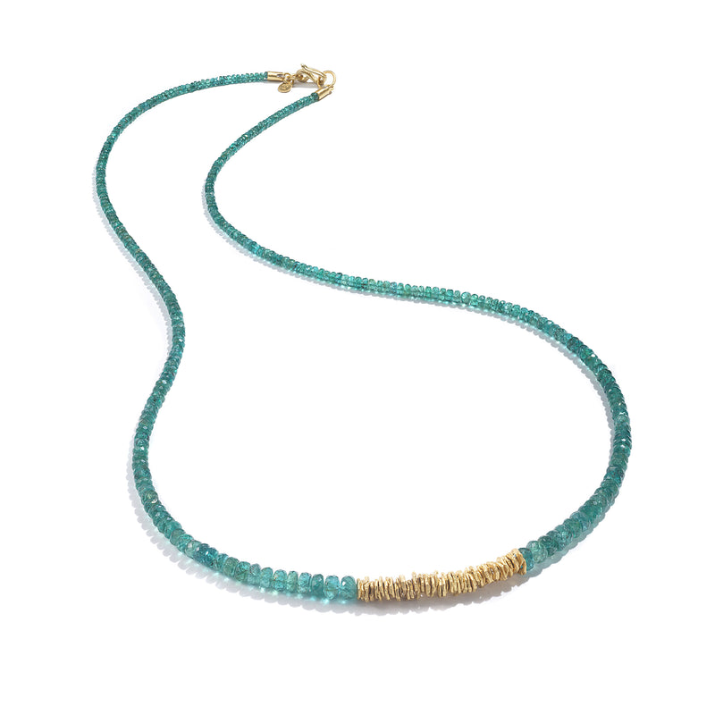 STRAND OF EMERALD BEADS NECKLACE