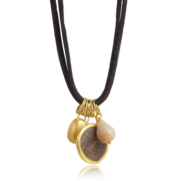 ANCIENT COIN & SCARAB NECKLACE