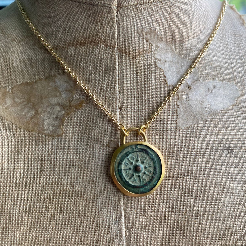 WIDOW'S MITE ANCIENT COIN NECKLACE