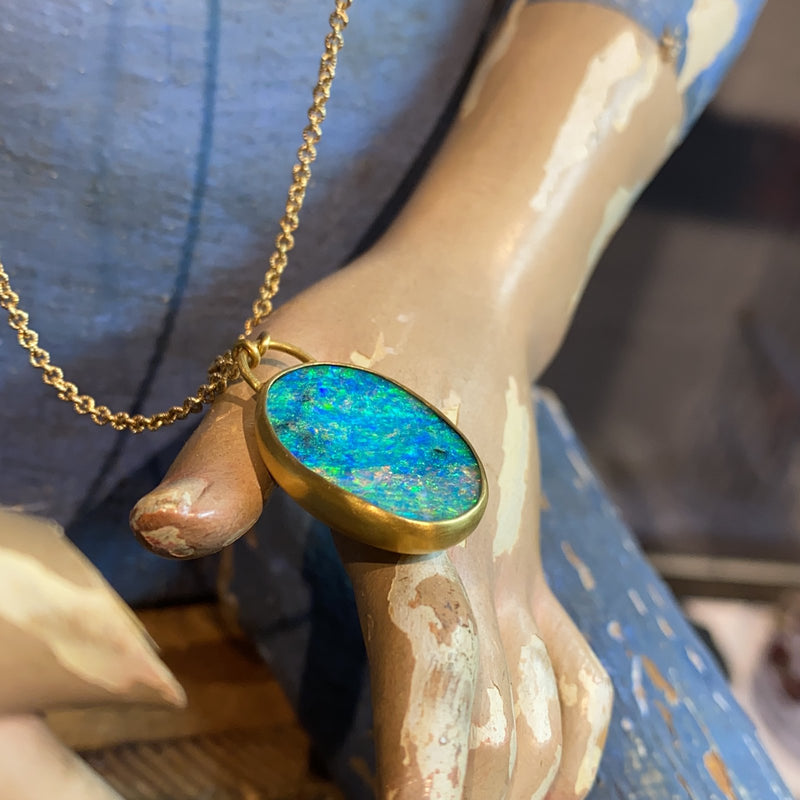 Vintage 14K Gold Opal Pendant Necklace – Boylerpf