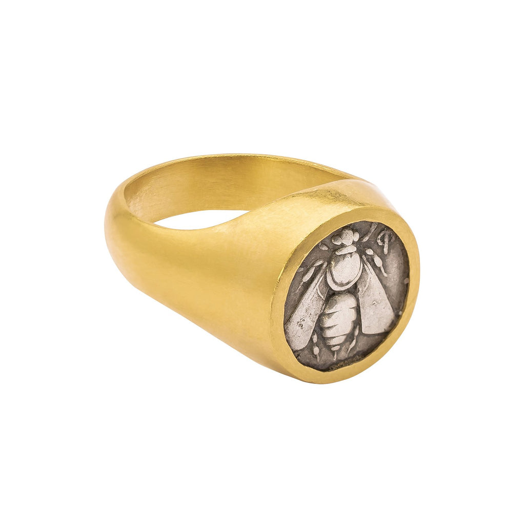 Ancient Greek Bee Coin Ring