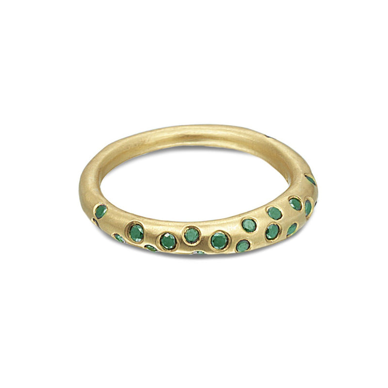 SCATTERED EMERALD RING