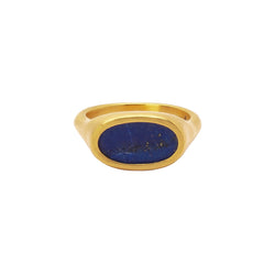 OVAL LAPIS RING